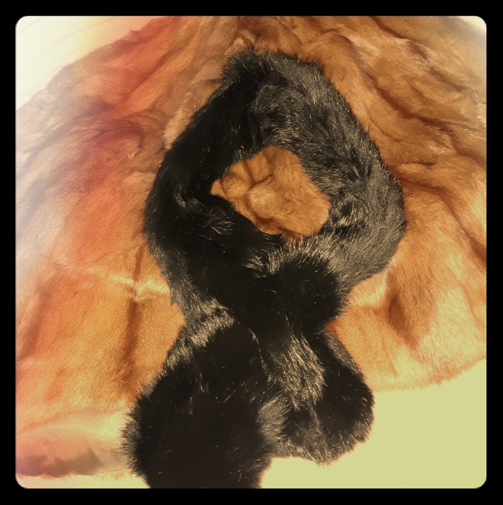 Mink over the shoulder dress jacket and scarf